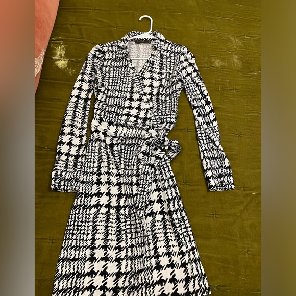 The Limited Dresses & Skirts - Houndstooth Faux Wrap Dress